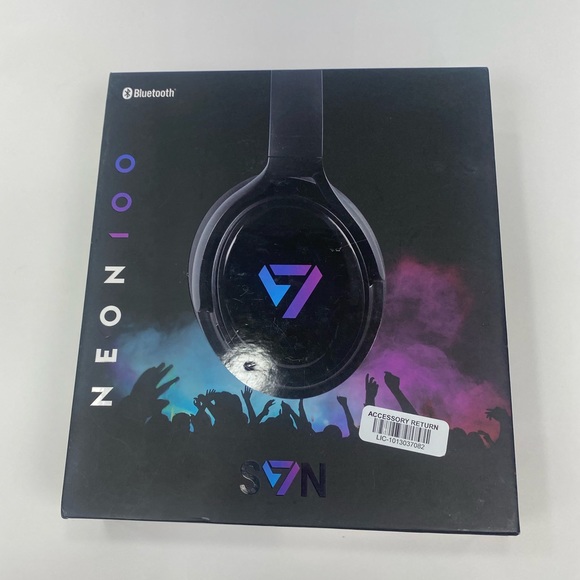 SVN Sound by Steve Aoki Color Changing Neon 100 Bluetooth Headphones - Picture 2 of 10